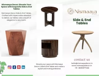 Transform Your Space with Stylish Side & End Tables By nismaaya decor