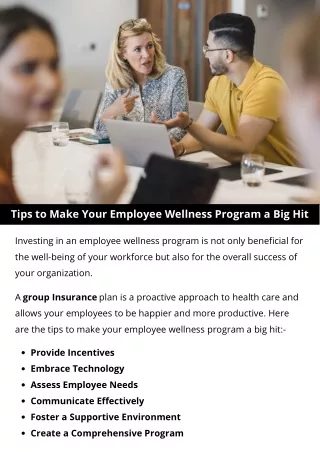 Tips to Make Your Employee Wellness Program a Big Hit