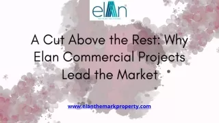 A Cut Above the Rest Why Elan Commercial Projects Lead the Market