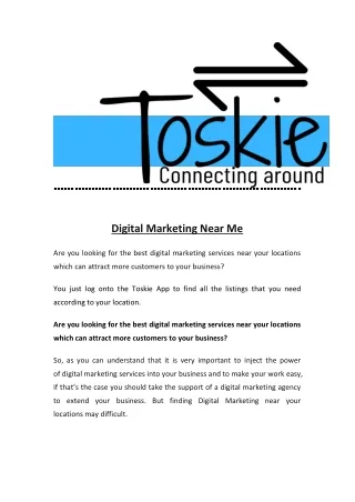 Digital Marketing Near Me