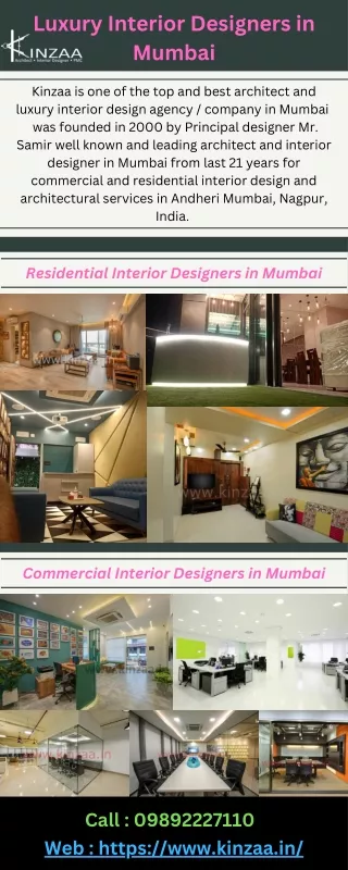 Kinzaa - Luxury Interior Designers in Mumbai