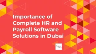 Importance of Complete HR and Payroll Software Solutions in Dubai