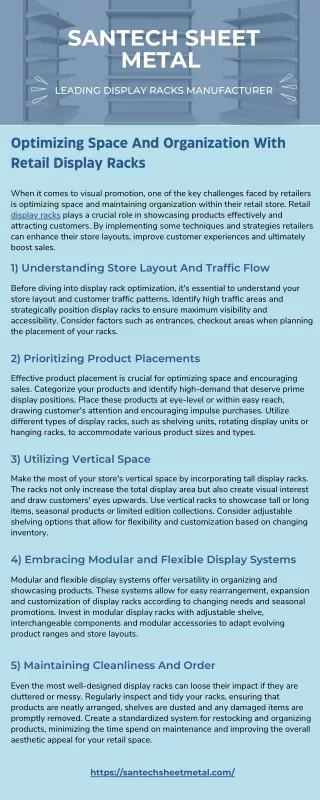 Optimizing Space And Organization With Retail Display Racks