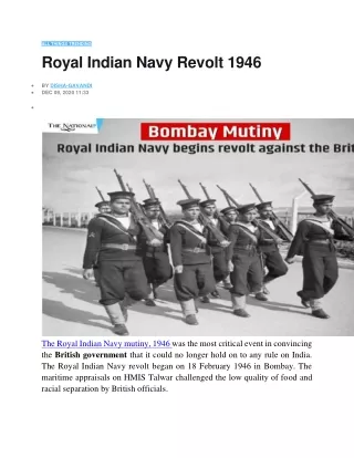 Royal Indian Navy Revolt 1946