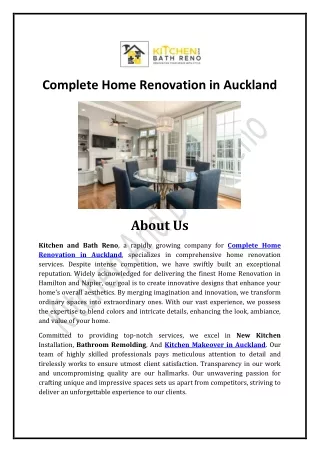 Complete Home Renovation in Auckland