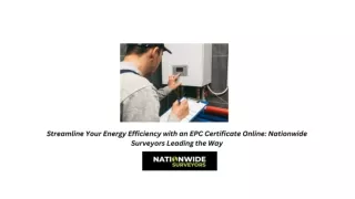 Streamline Your Energy Efficiency with an EPC Certificate Online Nationwide Surveyors Leading the Way