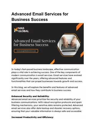 Email services Provider - MasGlobalServices