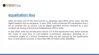 equalisation levy