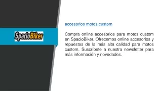 Comprar accesorios para motos custom