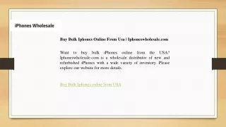 Buy Bulk Iphones Online From Usa  Iphoneswholesale.com