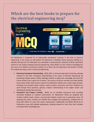 Which are the best books to prepare for the electrical engineering mcq