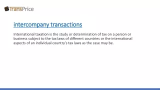 intercompany transactions