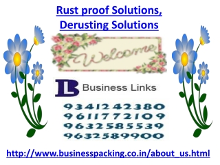 Rust proof Solutions, Derusting Solutions