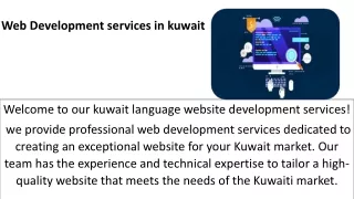 Web Development services in kuwait