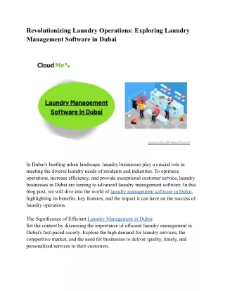 Revolutionizing Laundry Operations_ Exploring Laundry Management Software in Dubai