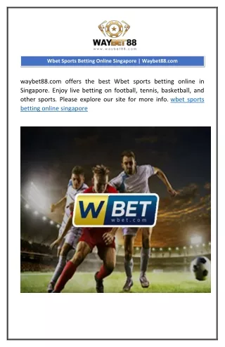 wbet sports betting online singapore