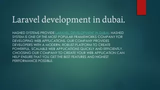 Laravel development in dubai