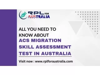 All you need to Know about ACS Migration Skill Assessment Test in Australia