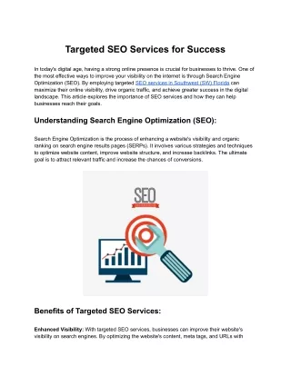 Targeted SEO Services for Success