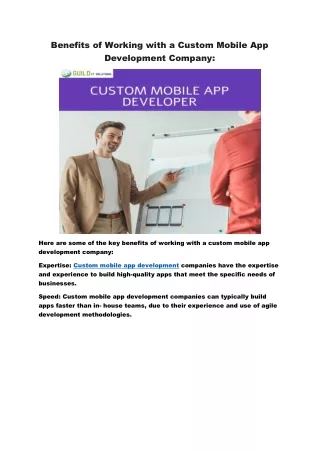 Usefulness Of Custom Mobile App Development Companies