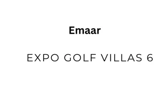 Emaar Expo Golf Villas 6 -E-Brochure