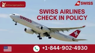 Swiss Airlines Check-in-pollicy