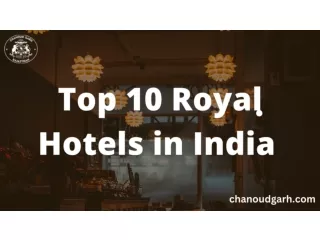 Best hotles in india