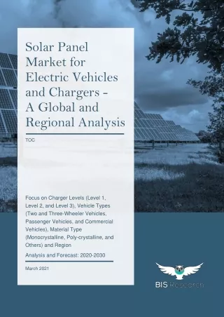 Solar Panel Market for Electric Vehicles and Chargers