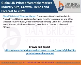 Global 3D Printed Wearable Market