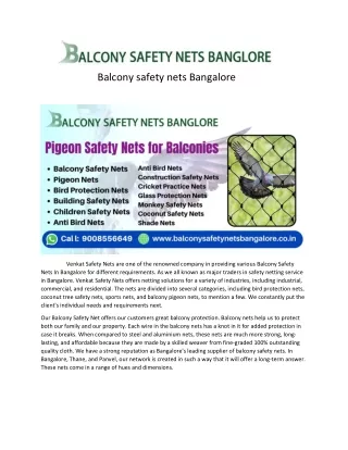 balconysafety nets bangalore