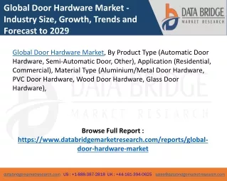 Global Door Hardware Market