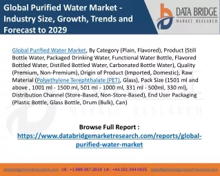 Global Purified Water Market