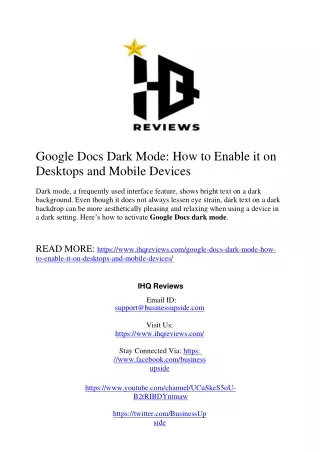 Google Docs Dark Mode- How to Enable it on Desktops and Mobile Devices