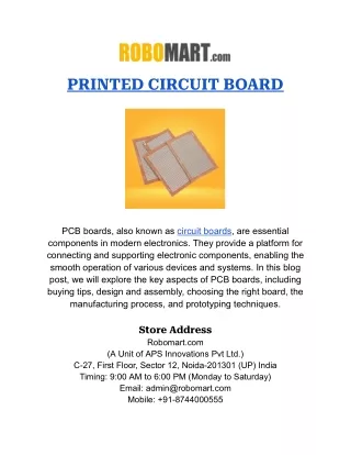 Buy Printed Circuit Board Online