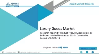 Luxury Goods Market 2023  Size, Share, Business Growth by 2030