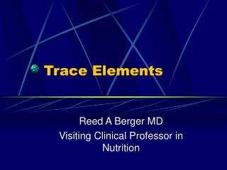 Trace Elements