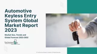 Automotive Keyless Entry System Global Market Report 2023