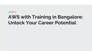 AWS training in bangalore