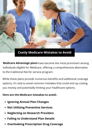 Costly Medicare Mistakes to Avoid