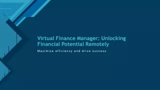 Virtual Finance Manager