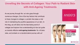 Unveiling the Secrets of Collagen_ Your Path to Radiant Skin with Anti-Ageing Treatments