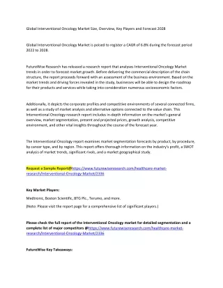 Interventional Oncology Market
