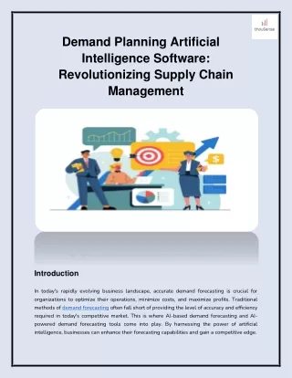 Demand Planning Artificial Intelligence Software