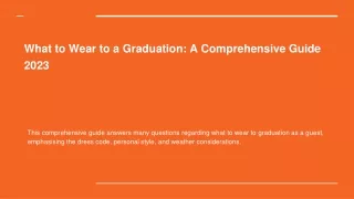 What to Wear to a Graduation A Comprehensive Guide 2023