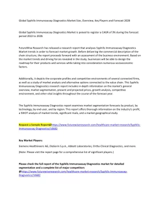 Syphilis Immunoassay Diagnostics Market