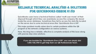 A Quick guide to fix QuickBooks Error 6189