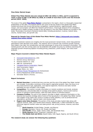 Flow Meter Market Scope