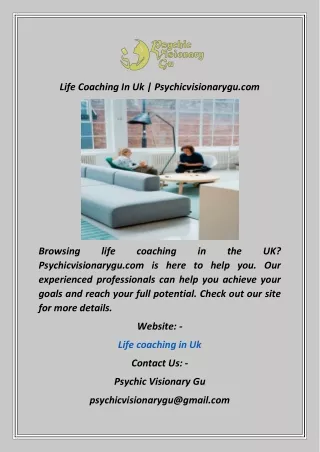 Life Coaching In Uk  Psychicvisionarygu