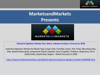 Industrial Agitators Market Size, Share, Industry Analysis, Forecast to 2028