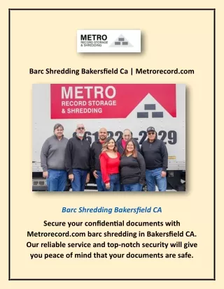 Barc Shredding Bakersfield Ca | Metrorecord.com